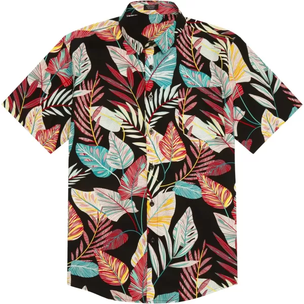 COOFANDY Mens Hawaiian Tropical Shirt Short Sleeve Casual Button Down Floral Summer Beach Shirts with Pocket