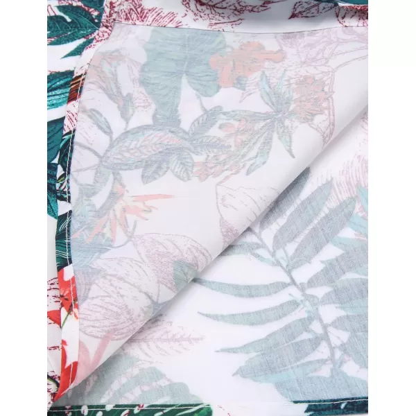 COOFANDY Mens Hawaiian Tropical Shirt Short Sleeve Casual Button Down Floral Summer Beach Shirts with Pocket