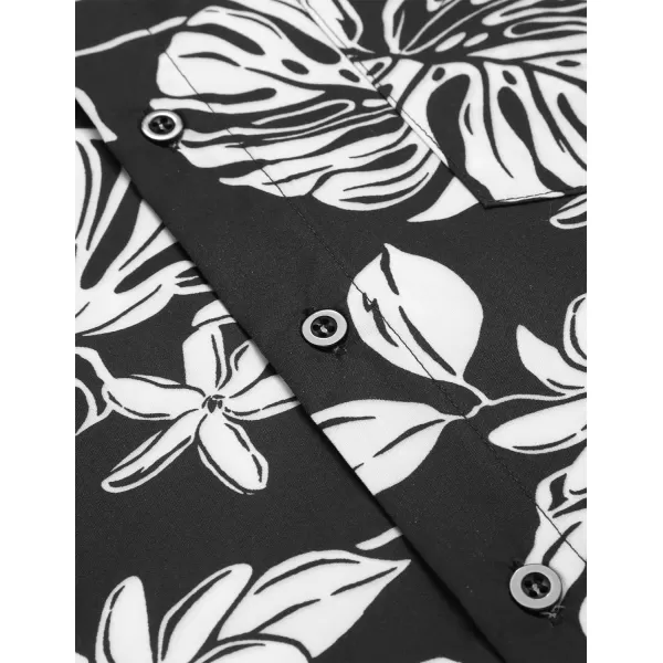COOFANDY Mens Hawaiian Tropical Shirt Short Sleeve Casual Button Down Floral Summer Beach Shirts with Pocket