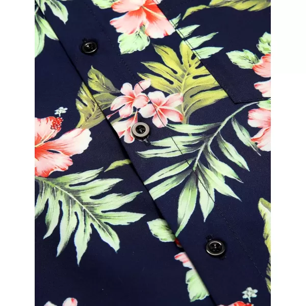 COOFANDY Mens Hawaiian Tropical Shirt Short Sleeve Casual Button Down Floral Summer Beach Shirts with Pocket