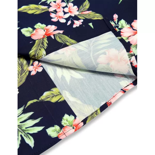 COOFANDY Mens Hawaiian Tropical Shirt Short Sleeve Casual Button Down Floral Summer Beach Shirts with Pocket