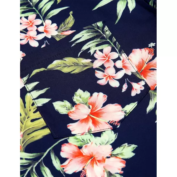 COOFANDY Mens Hawaiian Tropical Shirt Short Sleeve Casual Button Down Floral Summer Beach Shirts with Pocket
