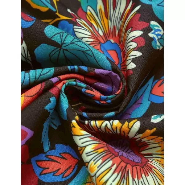 COOFANDY Mens Hawaiian Tropical Shirt Short Sleeve Casual Button Down Floral Summer Beach Shirts with Pocket