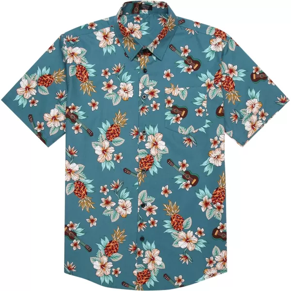 COOFANDY Mens Hawaiian Tropical Shirt Short Sleeve Casual Button Down Floral Summer Beach Shirts with Pocket