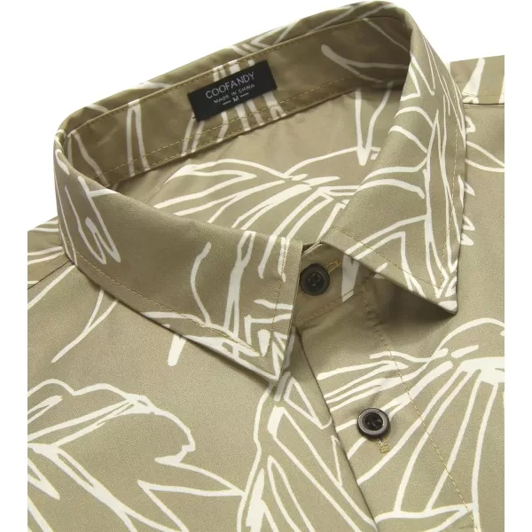 COOFANDY Mens Hawaiian Tropical Shirt Short Sleeve Casual Button Down Floral Summer Beach Shirts with Pocket