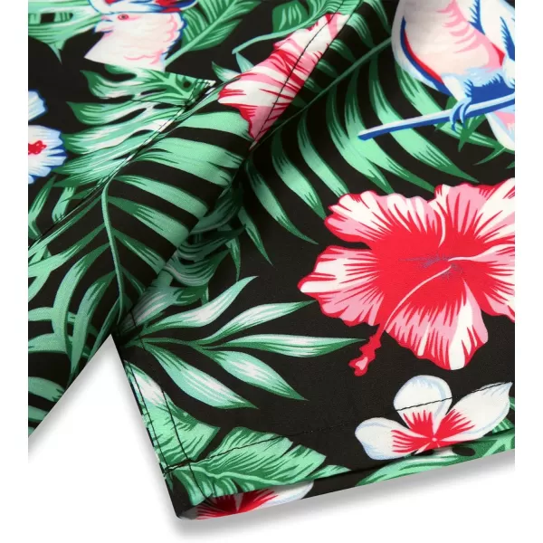 COOFANDY Mens Hawaiian Tropical Shirt Short Sleeve Casual Button Down Floral Summer Beach Shirts with Pocket