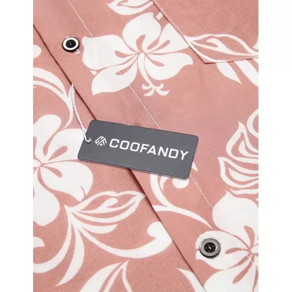 COOFANDY Mens Hawaiian Tropical Shirt Short Sleeve Casual Button Down Floral Summer Beach Shirts with Pocket