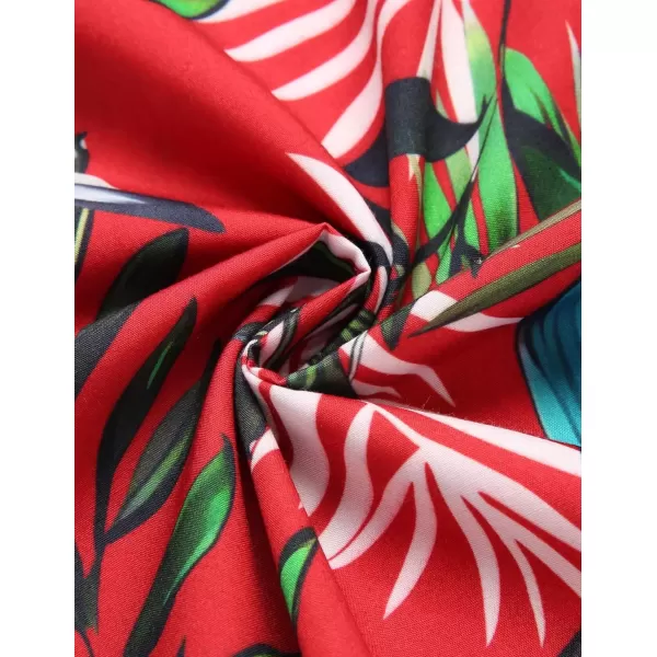 COOFANDY Mens Hawaiian Tropical Shirt Short Sleeve Casual Button Down Floral Summer Beach Shirts with Pocket