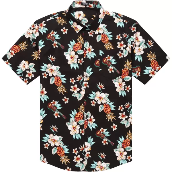 COOFANDY Mens Hawaiian Tropical Shirt Short Sleeve Casual Button Down Floral Summer Beach Shirts with Pocket