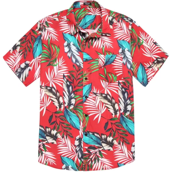 COOFANDY Mens Hawaiian Tropical Shirt Short Sleeve Casual Button Down Floral Summer Beach Shirts with Pocket