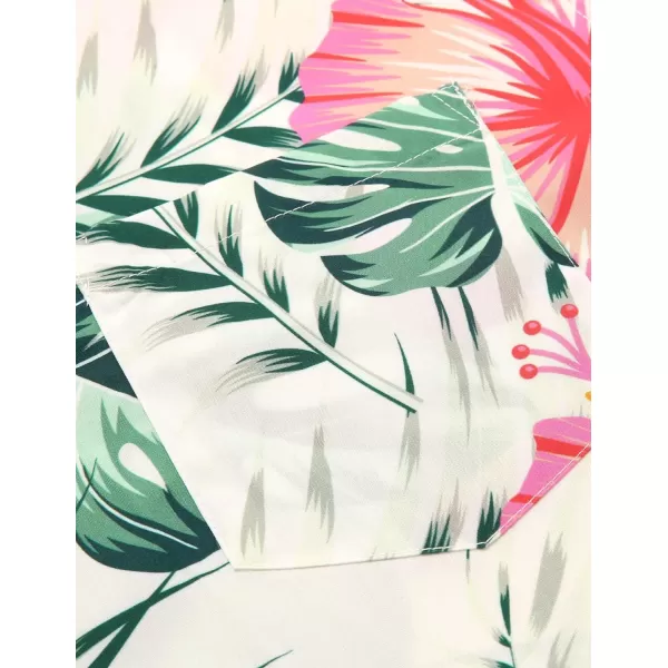 COOFANDY Mens Hawaiian Tropical Shirt Short Sleeve Casual Button Down Floral Summer Beach Shirts with Pocket