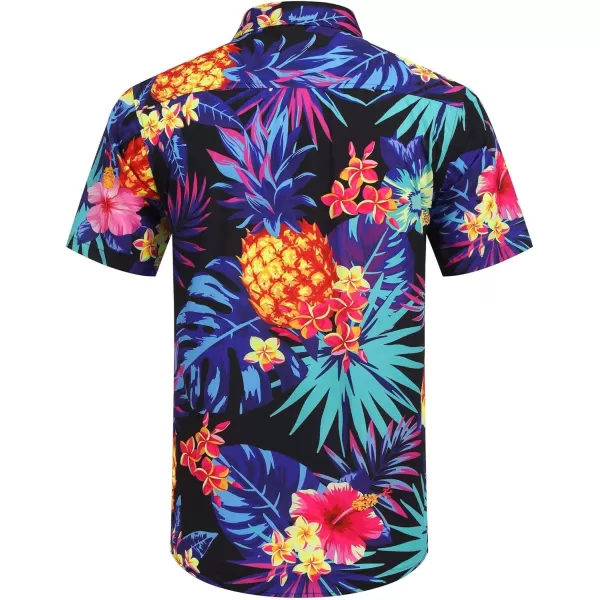 COOFANDY Mens Hawaiian Tropical Shirt Short Sleeve Casual Button Down Floral Summer Beach Shirts with Pocket