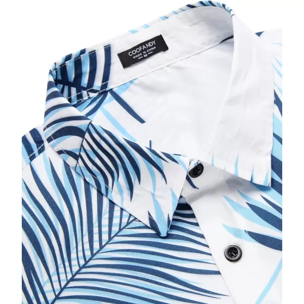 COOFANDY Mens Hawaiian Tropical Shirt Short Sleeve Casual Button Down Floral Summer Beach Shirts with Pocket