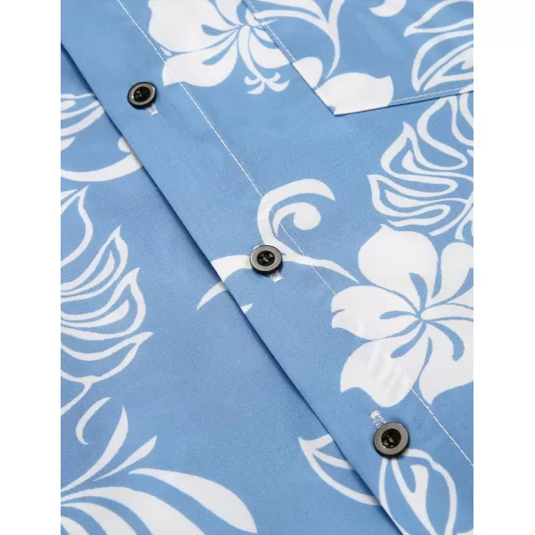 COOFANDY Mens Hawaiian Tropical Shirt Short Sleeve Casual Button Down Floral Summer Beach Shirts with Pocket