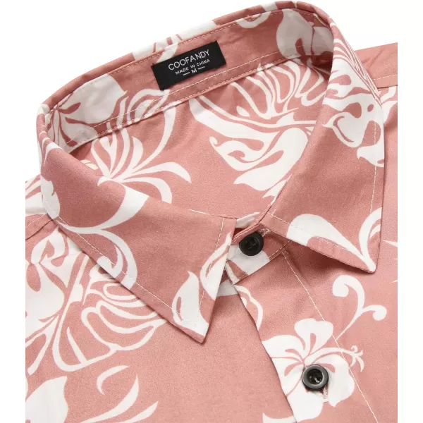 COOFANDY Mens Hawaiian Tropical Shirt Short Sleeve Casual Button Down Floral Summer Beach Shirts with Pocket