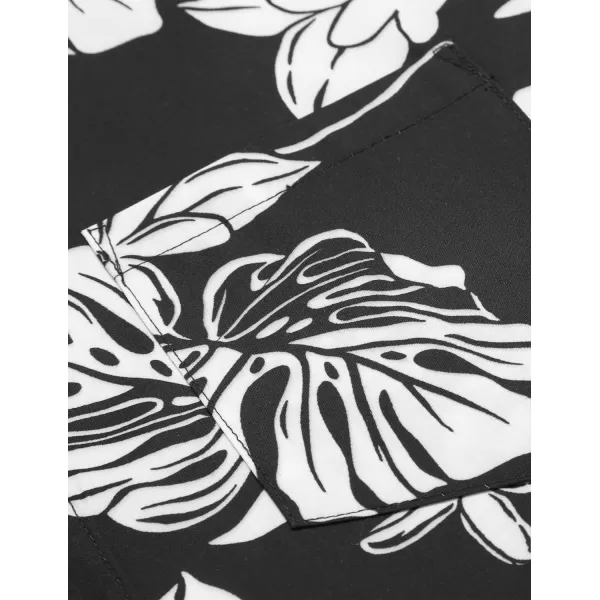 COOFANDY Mens Hawaiian Tropical Shirt Short Sleeve Casual Button Down Floral Summer Beach Shirts with Pocket