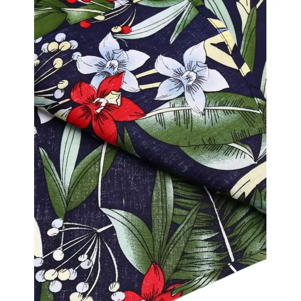 COOFANDY Mens Hawaiian Tropical Shirt Short Sleeve Casual Button Down Floral Summer Beach Shirts with Pocket