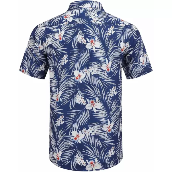 COOFANDY Mens Hawaiian Tropical Shirt Short Sleeve Casual Button Down Floral Summer Beach Shirts with Pocket
