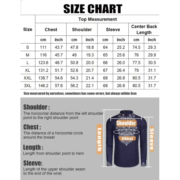 COOFANDY Men's Henley Shirt Long Sleeve Floral Print Casual Zip Up Cotton Beach Party Hippie T Shirt