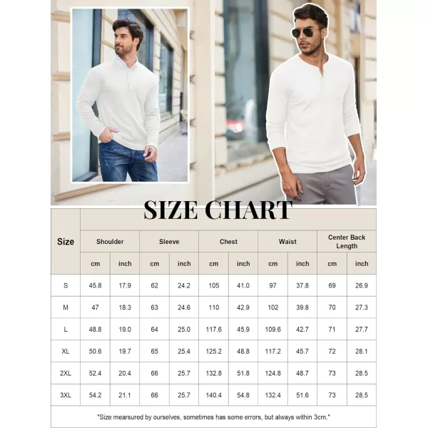 COOFANDY Men's Henley Shirts Long Sleeve Basic Waffle Pique Pullover T-Shirt with Pocket