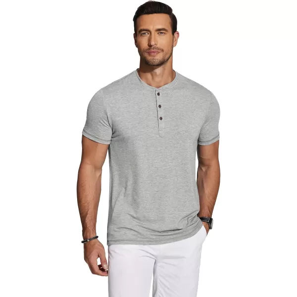 COOFANDY Men's Henley Shirts Short Sleeve Casual Basic Tee Summer Button Henley Soild T Shirts