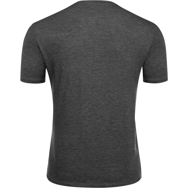 COOFANDY Men's Henley Shirts Short Sleeve Casual Basic Tee Summer Button Henley Soild T Shirts