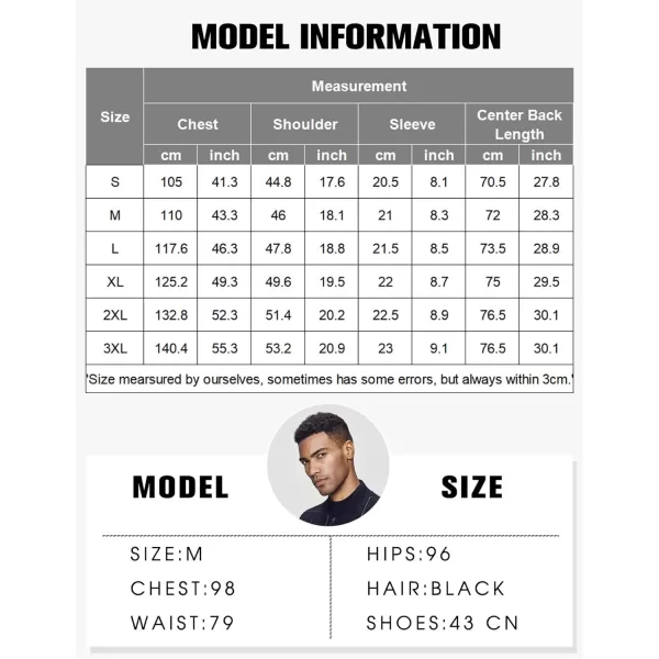 COOFANDY Men's Henley Shirts Short Sleeve Casual Basic Tee Summer Button Henley Soild T Shirts