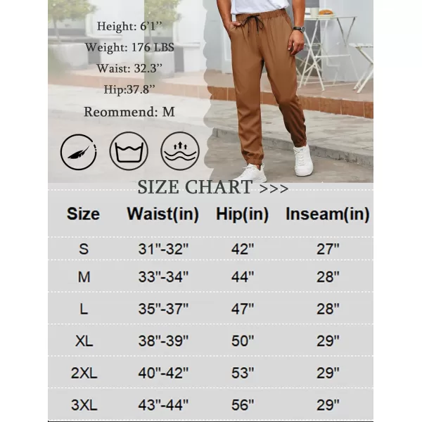 COOFANDY Mens Joggers Pants Regular Fit Casual Pants Lightweight Elastic Waistband Pants with Pockets