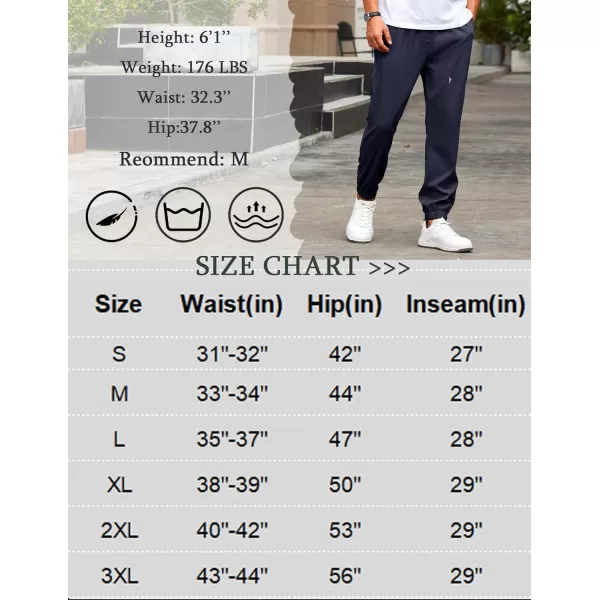 COOFANDY Mens Joggers Pants Regular Fit Casual Pants Lightweight Elastic Waistband Pants with Pockets