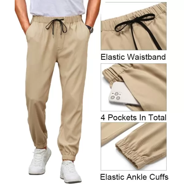 COOFANDY Mens Joggers Pants Regular Fit Casual Pants Lightweight Elastic Waistband Pants with Pockets