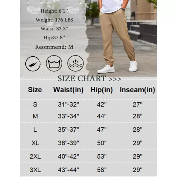 COOFANDY Mens Joggers Pants Regular Fit Casual Pants Lightweight Elastic Waistband Pants with Pockets