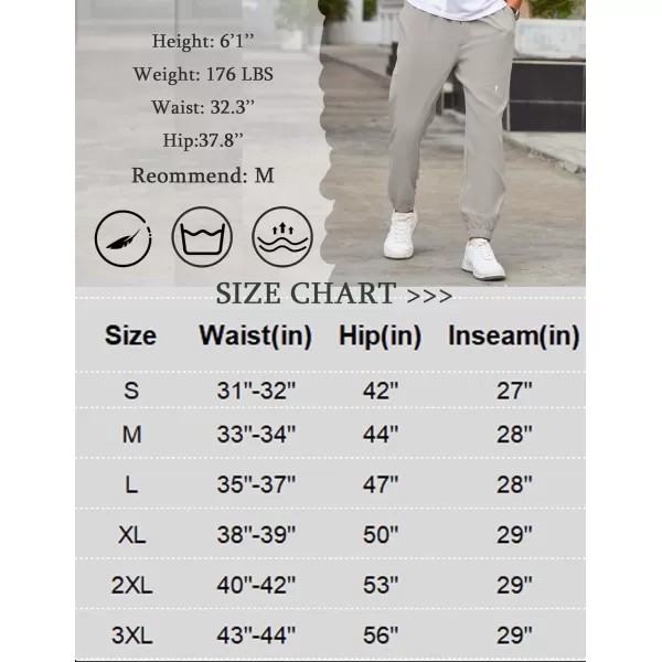 COOFANDY Mens Joggers Pants Regular Fit Casual Pants Lightweight Elastic Waistband Pants with Pockets