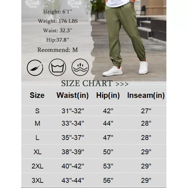 COOFANDY Mens Joggers Pants Regular Fit Casual Pants Lightweight Elastic Waistband Pants with Pockets