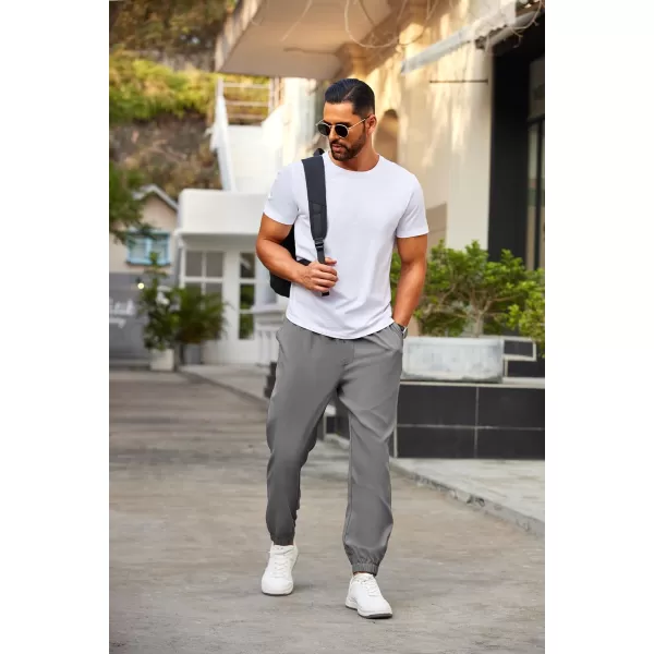 COOFANDY Mens Joggers Pants Regular Fit Casual Pants Lightweight Elastic Waistband Pants with Pockets