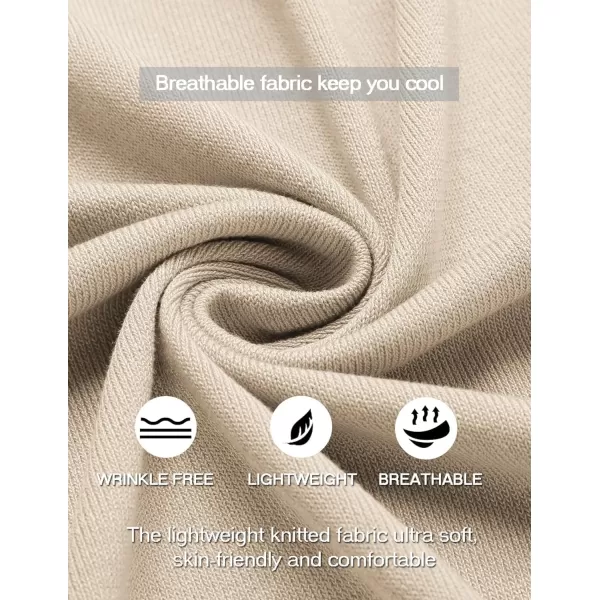 COOFANDY Men's Knit Button Down Shirt Vintage Short Sleeve Polo Shirts Casual Beach Tops