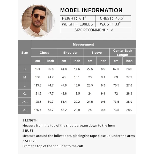COOFANDY Mens Knit Polo Shirts Casual Short Sleeve Button Down Polo Shirt Classic Golf Shirts