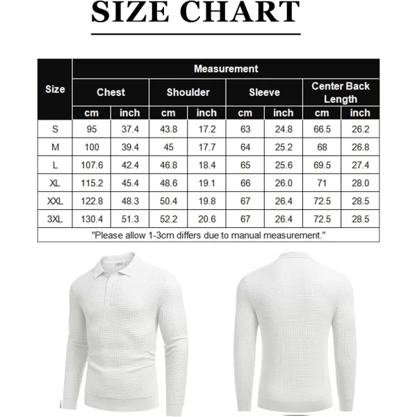 COOFANDY Men's Knit Polo Shirts Long Sleeve Sweater Polo Lightweight Fashion Casual Collared T Shirts