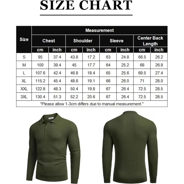 COOFANDY Men's Knit Polo Shirts Long Sleeve Sweater Polo Lightweight Fashion Casual Collared T Shirts