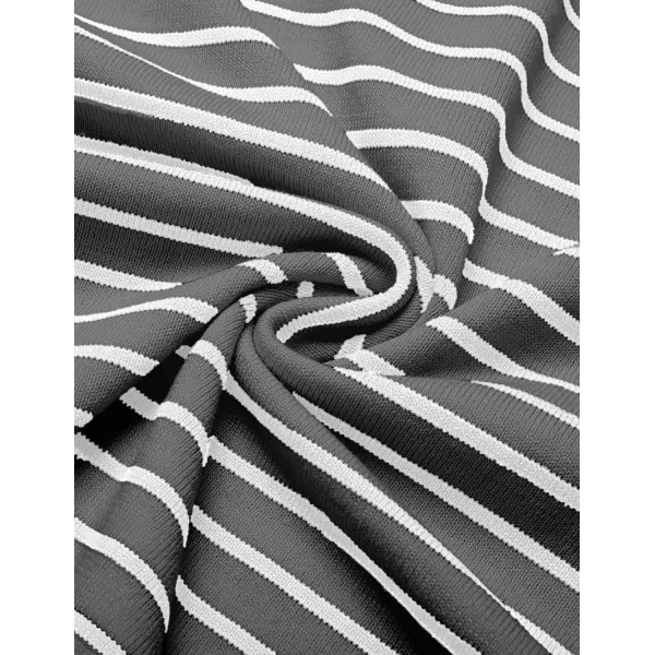 COOFANDY Men's Knit Polo Shirts Short Sleeve Striped Polo Shirt Fashion Casual Golf Shirts)