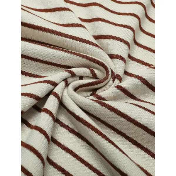 COOFANDY Men's Knit Polo Shirts Short Sleeve Striped Polo Shirt Fashion Casual Golf Shirts)