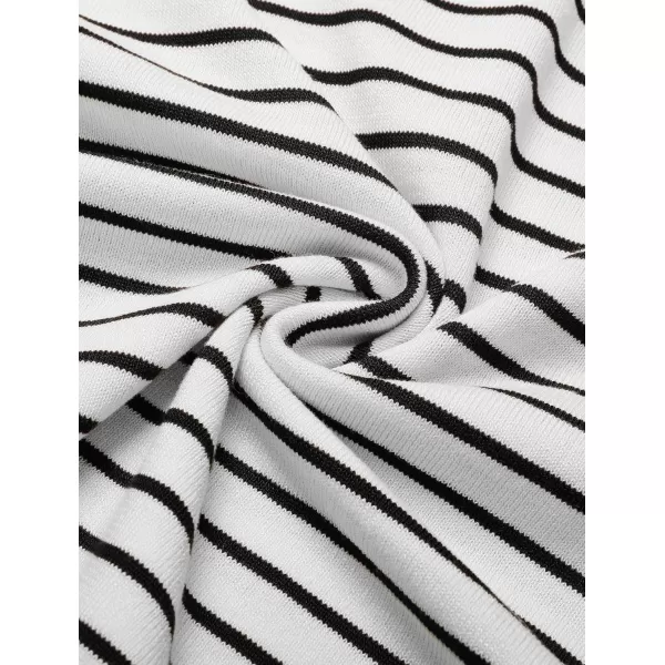 COOFANDY Men's Knit Polo Shirts Short Sleeve Striped Polo Shirt Fashion Casual Golf Shirts)