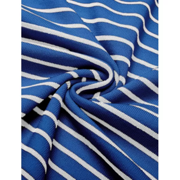 COOFANDY Men's Knit Polo Shirts Short Sleeve Striped Polo Shirt Fashion Casual Golf Shirts)