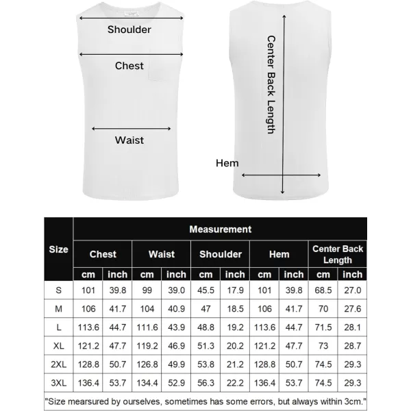 COOFANDY Men's Knit Tank Tops Casual Sleeveless T Shirts Beach Tank Shirts with Pocket
