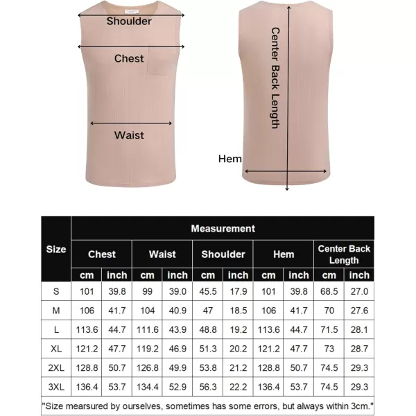 COOFANDY Men's Knit Tank Tops Casual Sleeveless T Shirts Beach Tank Shirts with Pocket