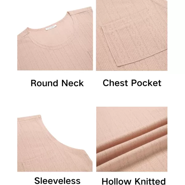 COOFANDY Men's Knit Tank Tops Casual Sleeveless T Shirts Beach Tank Shirts with Pocket