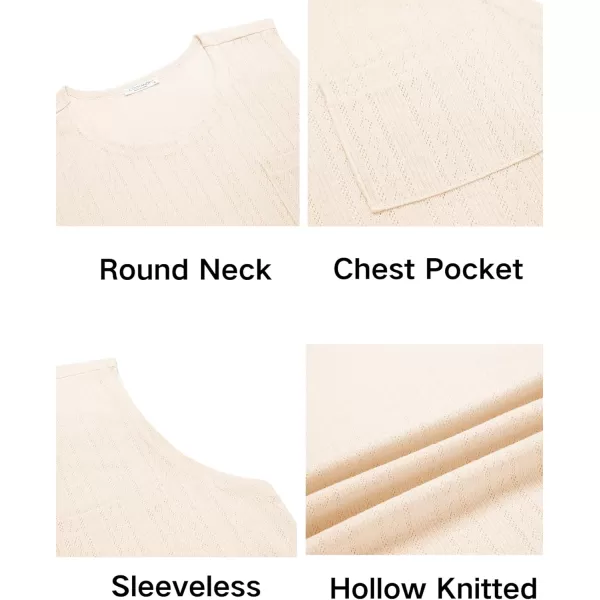 COOFANDY Men's Knit Tank Tops Casual Sleeveless T Shirts Beach Tank Shirts with Pocket
