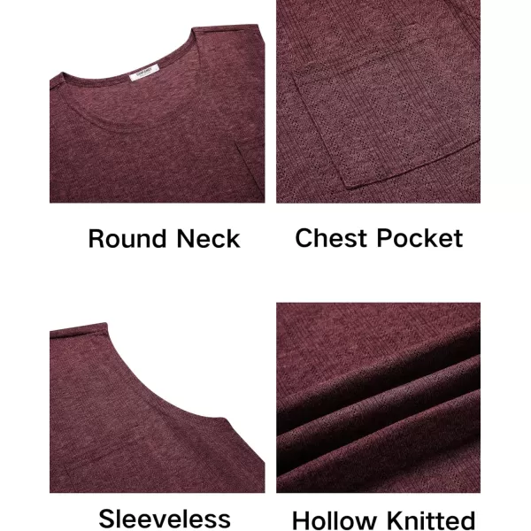 COOFANDY Men's Knit Tank Tops Casual Sleeveless T Shirts Beach Tank Shirts with Pocket