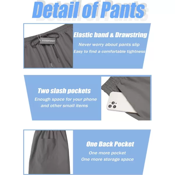 COOFANDY Men's Linen Capri Pants Casual Lightweight 3/4 Baggy Pants Drawstring Elastic Waist Beach Yoga Pants with Pockets