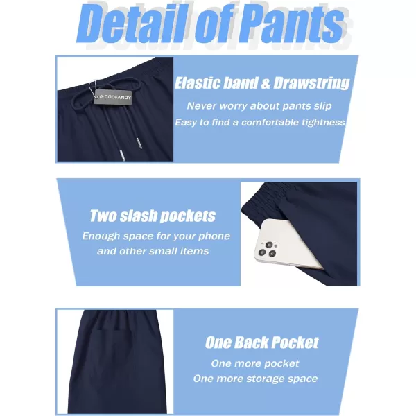 COOFANDY Men's Linen Capri Pants Casual Lightweight 3/4 Baggy Pants Drawstring Elastic Waist Beach Yoga Pants with Pockets