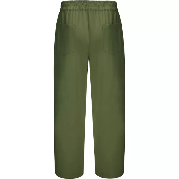 COOFANDY Mens Linen Casual Pants Lightweight Drawstring Beach Pants Elastic Waist Yoga Summer Trousers